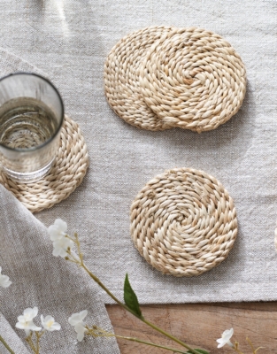 Jute Woven Coasters – Set of 4