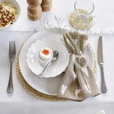 Jute Woven Placemat Table Linen & Accessories The White Company UK