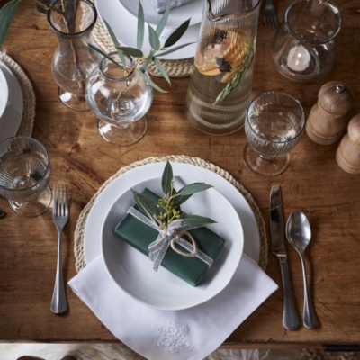 Jute Woven Placemat Table Linen & Accessories The White Company UK
