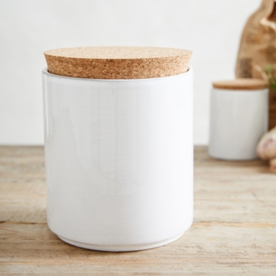 Stoneware Ceramic Large Jar with Cork Lid | Kitchen Accessories | The ...