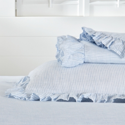 Kara Hemp Fine Stripe Bed Linen Collection