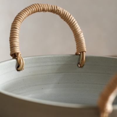 Karo Ceramic Serving Bowl with Handles Serveware The White Company US