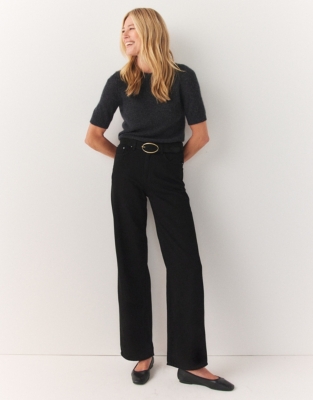 Kingston Wide Leg Jeans Trousers & Leggings The White Company UK