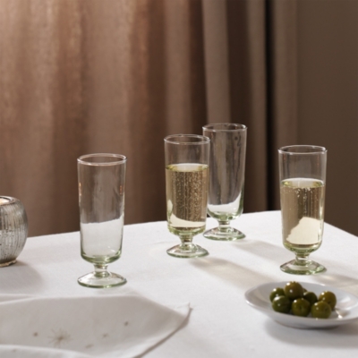 Modern Optic Champagne Toasting Flutes