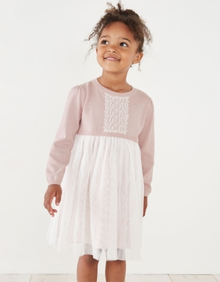 Knit & Tulle Dress (16yrs) Girls' Clothing The White Company US