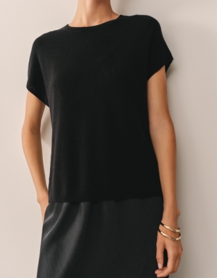 Knit & Washed Satin Dress