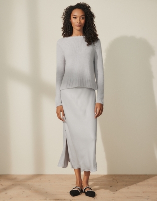 Knit & Woven Crew-Neck Dress | New In Clothing | The White Company UK
