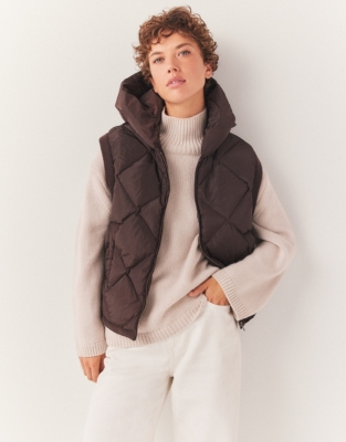 Knit Back Puffer Gilet