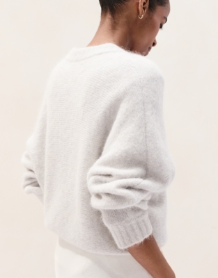 Knitted Bomber Jacket with Alpaca