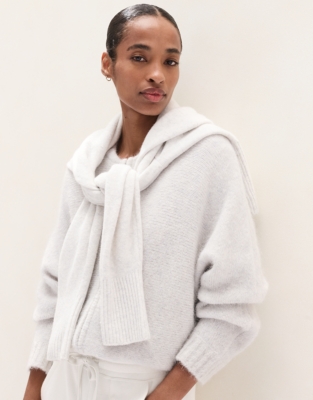 Knitted Bomber Jacket with Alpaca