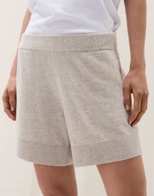 Knitted Lounge Shorts with Cashmere