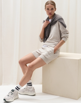 Knitted Lounge Shorts with Cashmere