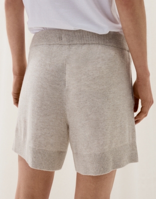 Knitted Lounge Shorts with Cashmere