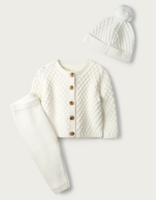 white company baby cardigan