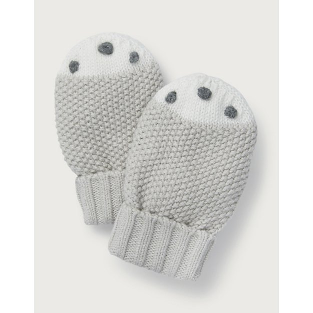 Knitted Organic Cotton Mittens | Baby Boys' | The White Company
