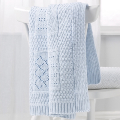 Knitted Patchwork Baby Blanket Children's Bedroom Sale The White