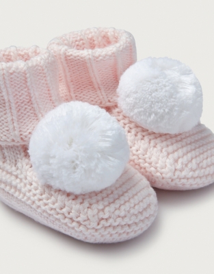 pom pom booties baby