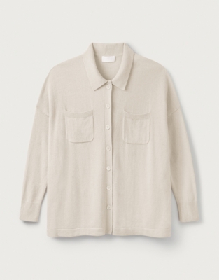 Knitted Shirt with Cashmere | Clothing Sale | The White Company UK