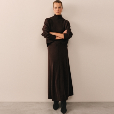 Knitted Skirt with Cashmere