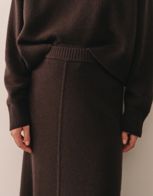 Knitted Skirt with Cashmere