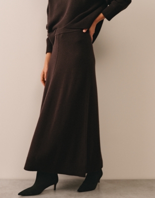 Knitted Skirt with Cashmere