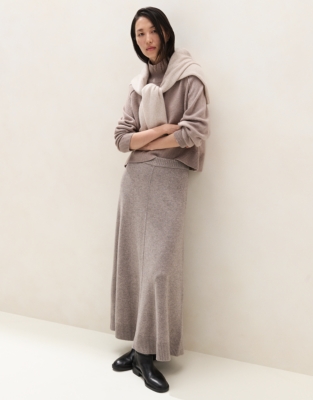 Knitted Skirt with Cashmere