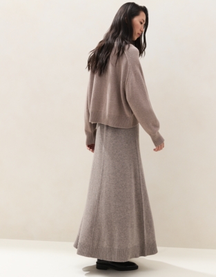 Knitted Skirt with Cashmere