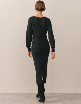 Knitted Skirt with Mohair