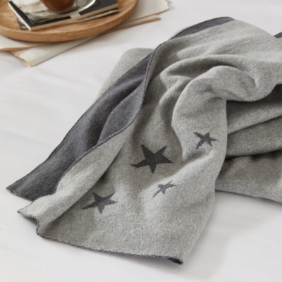 White company grey online throw