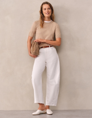 Knitted T-shirt with Recycled Cotton