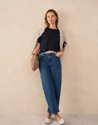 Knitted T-shirt with Recycled Cotton