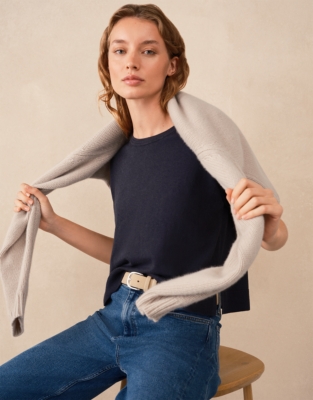 Knitted T-shirt with Recycled Cotton