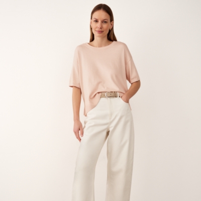 Knitted T-shirt with Recycled Cotton
