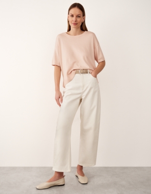 Knitted T-shirt with Recycled Cotton