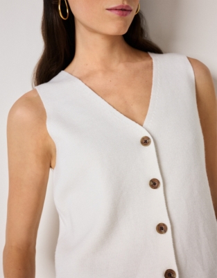 Knitted Waistcoat with Wool