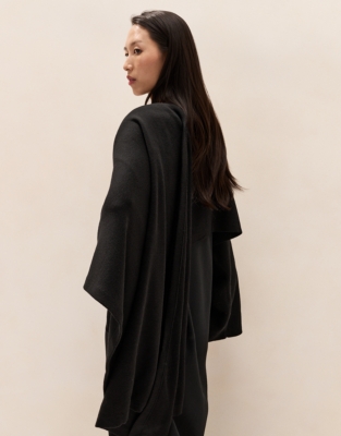 Knitted Wrap Cape with Cashmere 