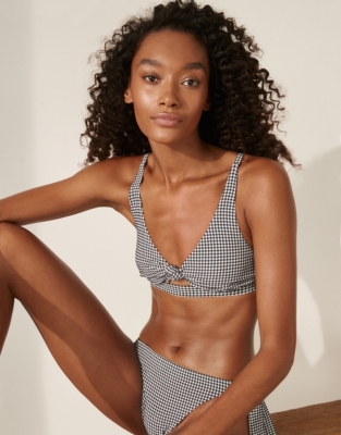 Gingham - Bra Bikini Top for Women