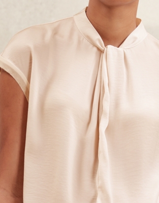 Knot Neck Blouse Women's Shirts & Blouses The White Company US