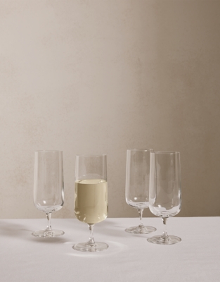 LSA International Arc Champagne Flute Glasses – Set of 4
