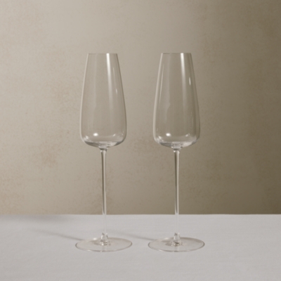 LSA International Wine Culture Champagne Flute Glasses – Set of 2