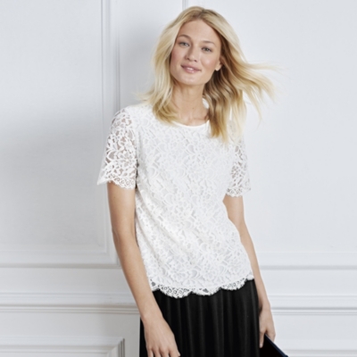 Lace Shell Top | Clothing Sale | The White Company UK