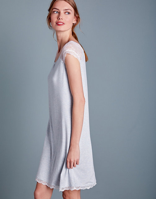 Lace Cap Sleeve Nightie | Nightwear & Robes Sale | The White Company UK