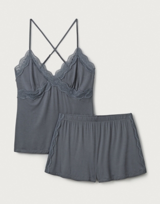 Lace-Detail Cami & Short Pyjama Set | Nightwear & Robes Sale | The ...