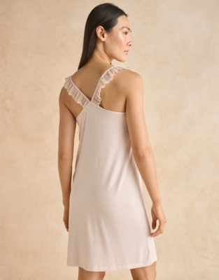 Lace Flutter Sleeve Nightgown