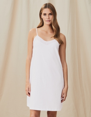 LaceTrim JerseyCotton Nightie Nightwear & Robes Sale The White