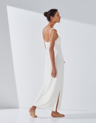 Lace Trim Long Nightgown Sleepwear Sale The White Company US