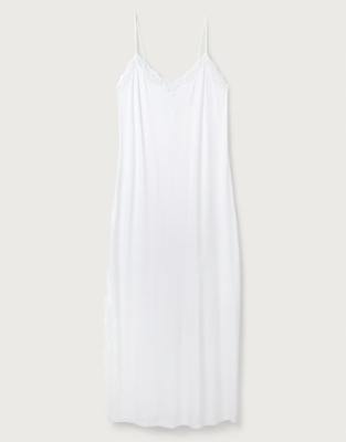 LaceTrim Long Nightie Nightwear & Robes Sale The White Company UK