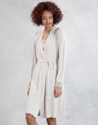 Lace Trim Robe Robes & Dressing Gowns The White Company US
