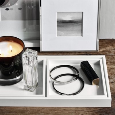 Lacquer Dressing Table Tray Set of 3 Home Accessories The White