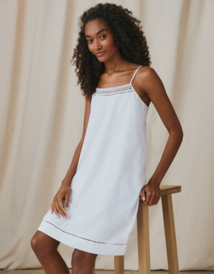 LadderTrim CottonJersey Nightie Nightdresses The White Company UK